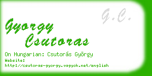 gyorgy csutoras business card