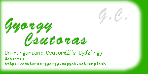 gyorgy csutoras business card